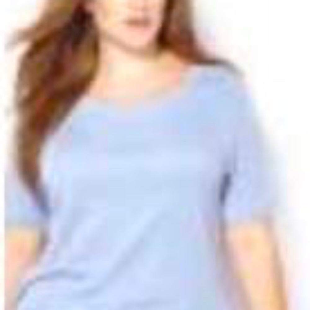 T-SHIRT, LAVENDER LUSTRE, SIZE 4X, SHAPED FIT, SCOOP NECK, COTTON BLEND, SHORT